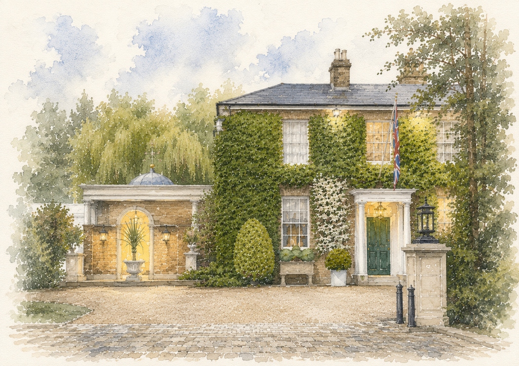 Illustration of the manor house