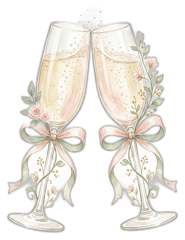Two champagne glasses